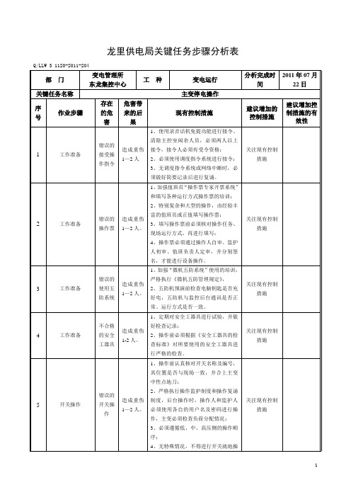 主变停、送电操作