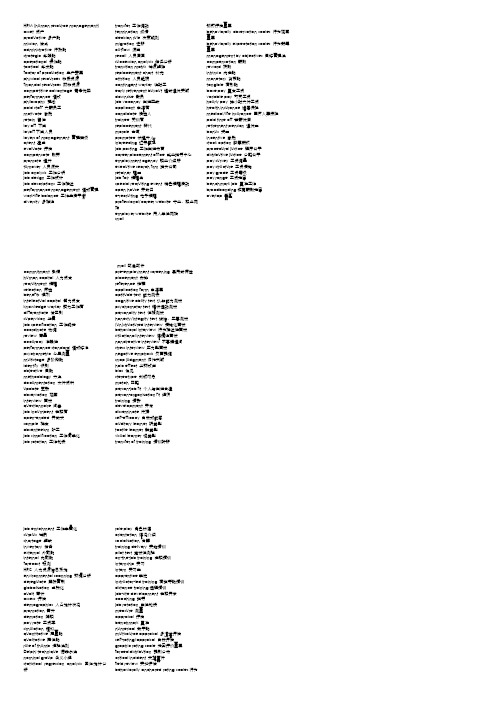 人力资源专业英语 单词