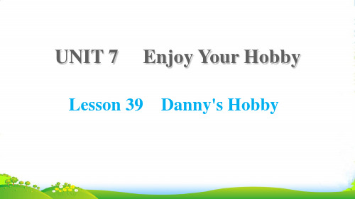 八年级英语上 Unit 7 Enjoy Your Hobby Lesson 39 Dann