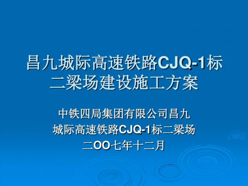 昌九城际高速铁路CJQ-1标资料