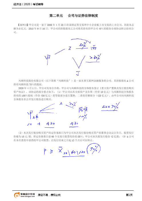 2020东奥注会经济法公司与证券法律制度押题(2)