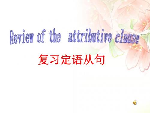 九年级上学期定语从句复习课件