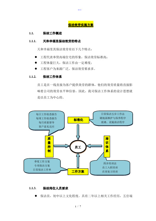 保洁服务实施方案实施计划书(FX)