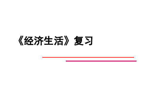 高中政治必修一《经济生活》第一课神奇的货币复习(46页)PPT课件