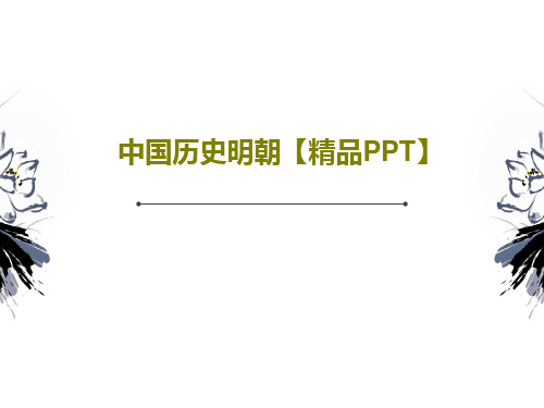 中国历史明朝【精品PPT】共19页文档