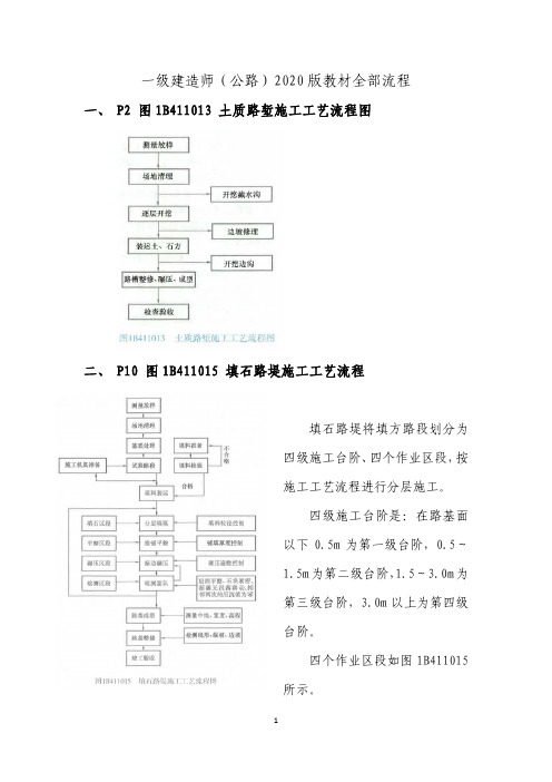 一级建造师(公路)2020版教材全部流程