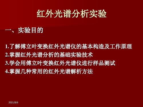 红外吸收光谱分析实验技术