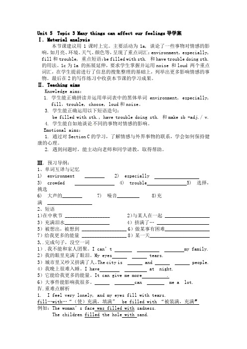 新仁爱八年级下册Unit5topic3sectionC导学案