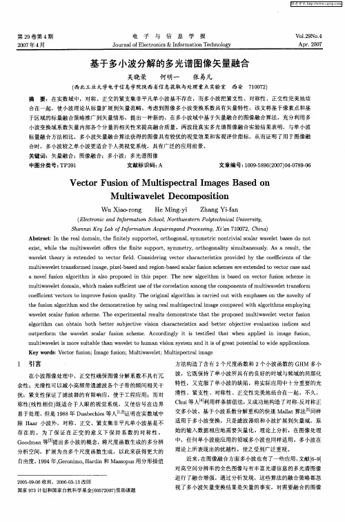 基于多小波分解的多光谱图像矢量融合