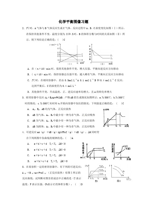 化学平衡图像习题