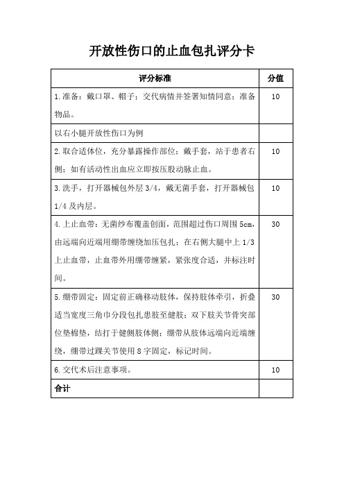 07开放性伤口的止血包扎