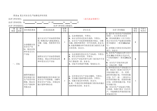 安全生产标准化评审报告样本(基本规范细则)