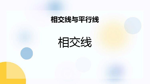 人教数学七下《相交线》相交线与平行线PPT优秀课件