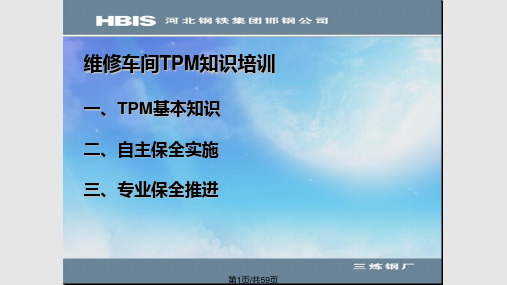 TPM知识培训课件资料PPT课件