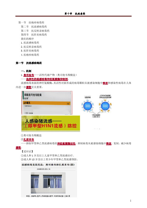 2020年执业药师药学专业知识二：第十章 抗病毒药