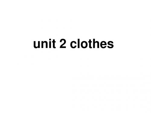 新蕾快乐英语二下《Unit2 clothes》