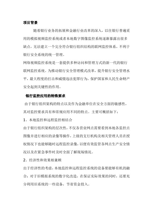 金融行业监控系统解决方案