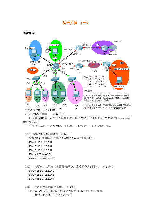 (完整版)CCNA综合实验要求与参考答案