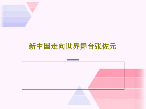 新中国走向世界舞台张佐元共24页文档