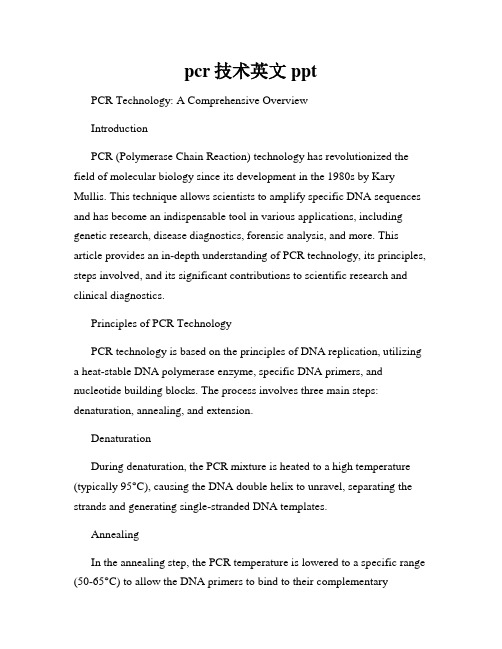 pcr技术英文ppt