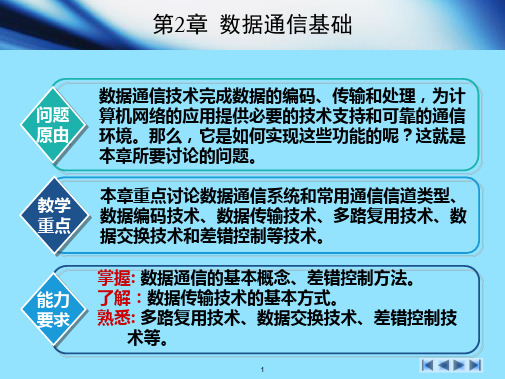 计算机网络技术第2章数据通信基础