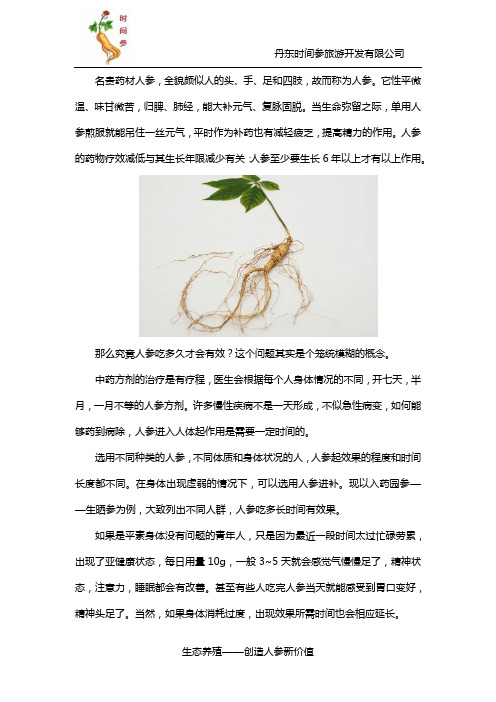 吃几年的人参才有效果