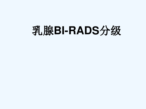 乳腺BI-RADS分级 PPT