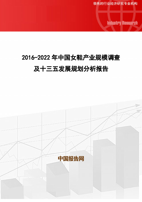 2016-2022年中国女鞋产业规模调查及十三五发展规划分析报告