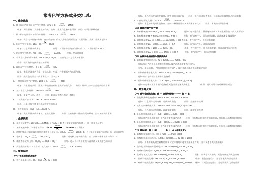 化学方程式分类汇总