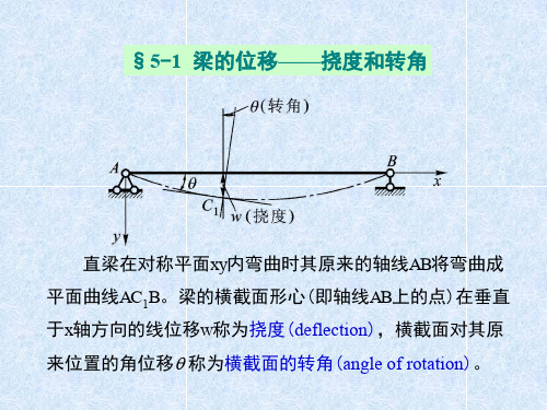 梁的挠曲线近似微分方程及其积分