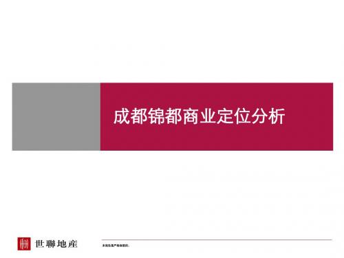 【房地产精品资料】成都锦都商业定位分析_24p