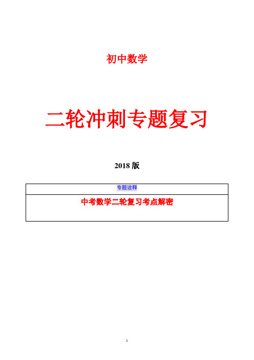 中考数学二轮培优专题复习含答案     分类讨论(含解析)