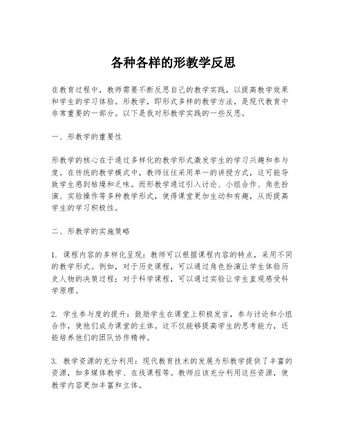 各种各样的形教学反思