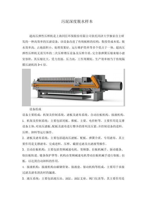 污泥深度脱水技术