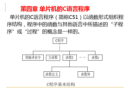 第四章单片机C语言程序设计