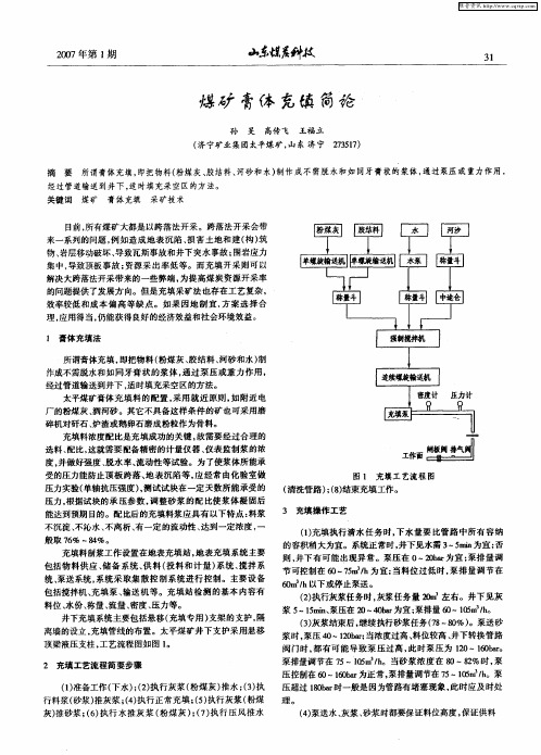 煤矿膏体充填简论