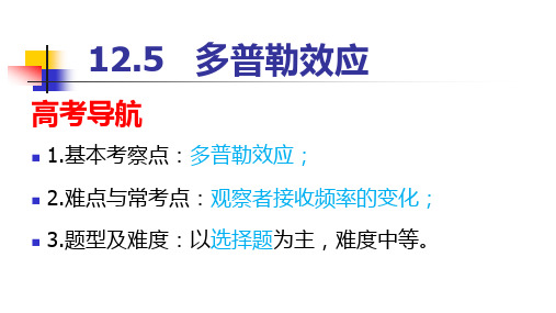 高二物理人教版选修3-4  12.5   多普勒效应和12.6   惠更斯原理 课件 (31张ppt