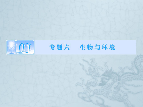 高考生物(广东专用)二轮复习专题讲练突破课件专题6 生物与环境(69张PPT)