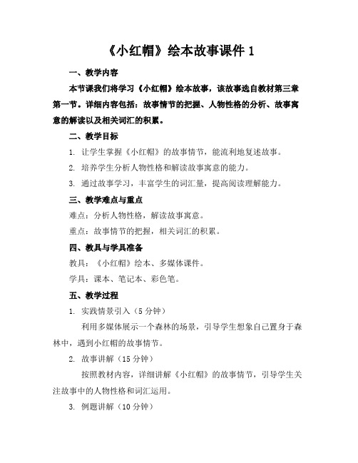 《小红帽》绘本故事课件1