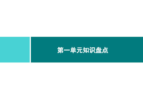 部编版六年级语文上册第1单元知识盘点