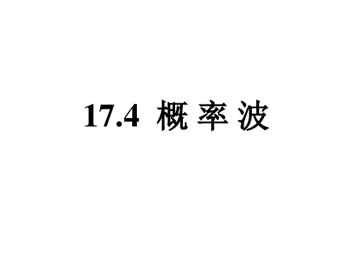 人教版高中物理选修3-5：17.4 概率波