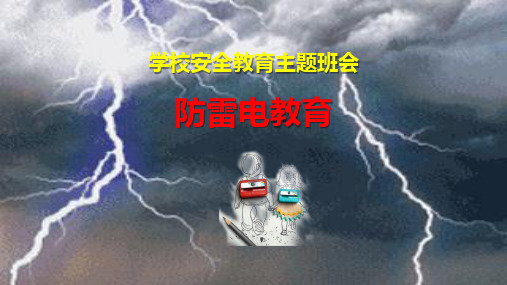 学校安全教育主题班会《防雷电教育》教学课件(公开课)