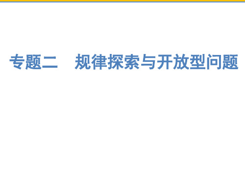 浙江省中考数学复习专题2——规律探索与开放型问题课件