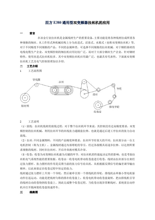 四方E380通用型双变频器拉丝机的应用