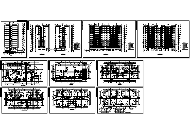 一栋高层商住楼建筑设计方案全套CAD图纸