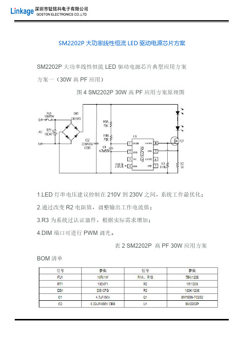 SM2202P大功率线性恒流LED驱动电源芯片方案