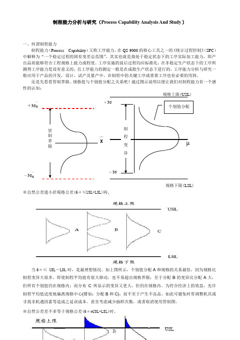 制程能力分析与研究ProcessCapabilityAnalysisAndStudy