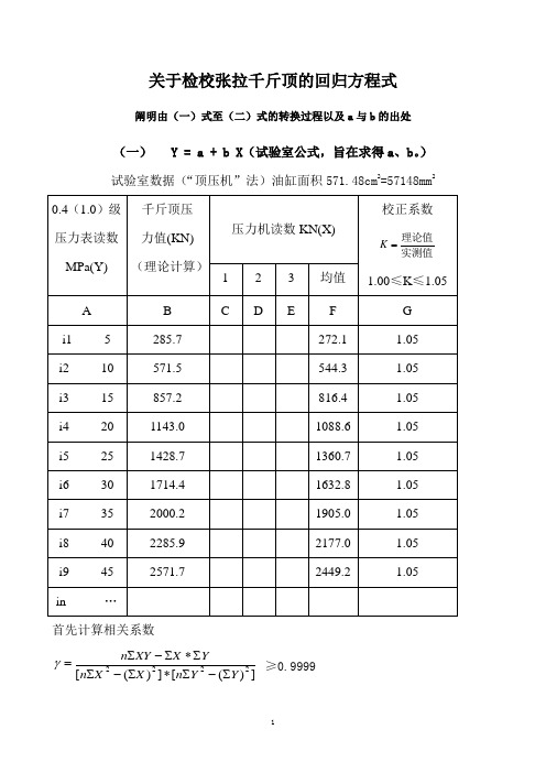 2019年关于检校张拉千斤顶的回归方程式.doc