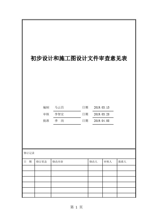 638-初步设计和施工图设计文件审查意见表共17页