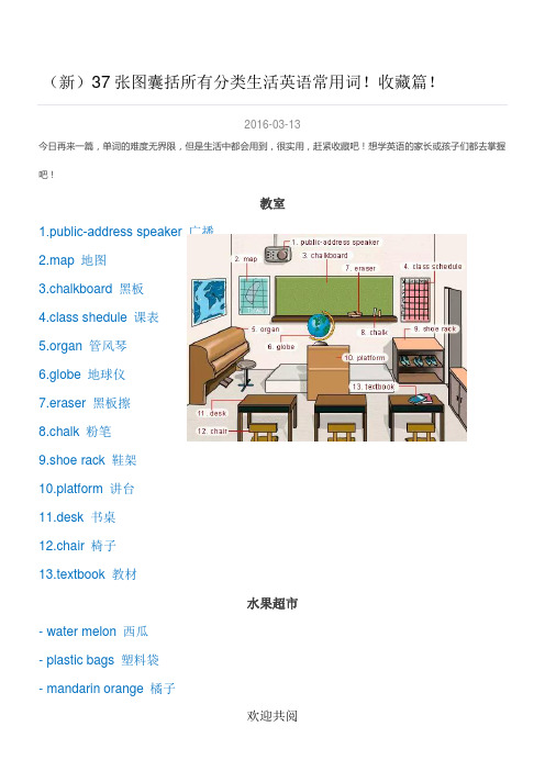 37张英语分类词汇图